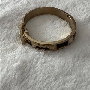 Gold and Brown Animal Print Bracelet